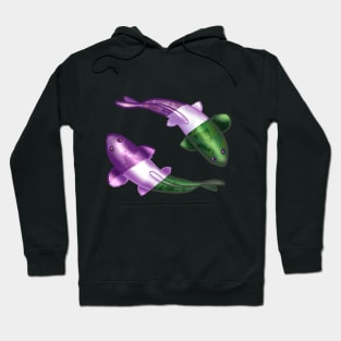 GenderQueer LGBTQ Koi Fish Hoodie